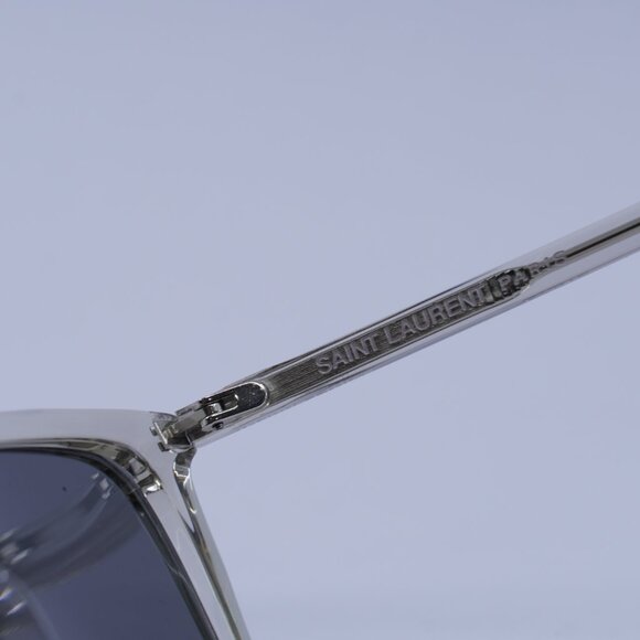 Saint Laurent SL384 003 Sunglasses Beige Cat Eye Frame, Silver Lenses - Picture 8 of 10